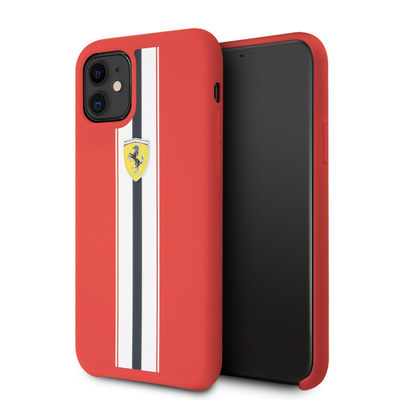 coque-en-silicone-rouge-avec-bandes-blanches-et-saint-etienne-noires-compatible-apple-iphone-11-ferrari