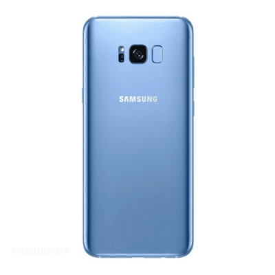 Remplacement vitre arrière Samsung Galaxy S8+ G955F bleu blue smartphone st-etienne mobishop