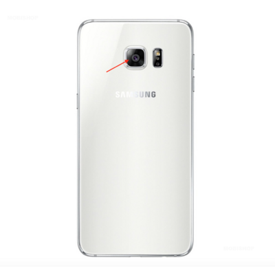 Remplacement vitre arrière Samsung Galaxy S6 Edge G925F blanc -reparation-smartphone-saint-etienne-mobishop-reparateur-lentille-appareil-photo