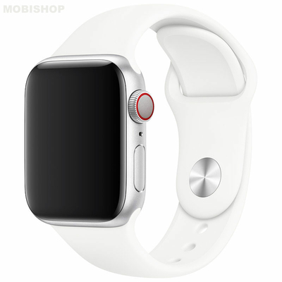 Bracelet en silicone blanc pour Apple Watch 38:40mm saint-etienne