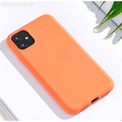Coque silicone iPhone 11 orange saint-etienne
