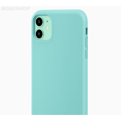 Coque silicone iPhone 11 pro max vert jade-saint-etienne