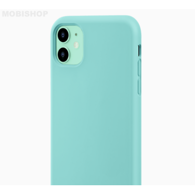 Coque silicone iPhone xr vert jade-saint-etienne