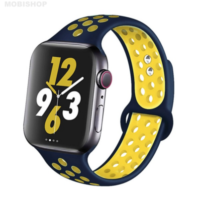 bracelet-apple-watch-silicone-bleu-jaune-saint-etienne-boutique-mobishop
