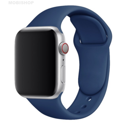 Bracelet en silicone bleu pour Apple Watch 38:40mm saint-etienne