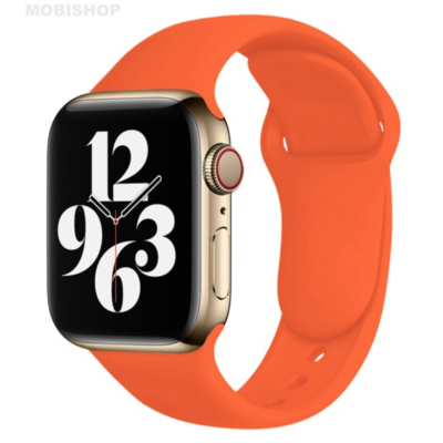 Bracelet en silicone marron pour Apple Watch 38:40mm saint-etienne