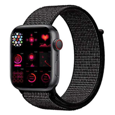 Bracelet nylon noir et blanc pour Apple Watch 38:40mm saint-etienne