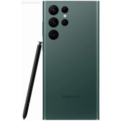 reparation-smartphone-samsung-galaxy-S22-ultra-vitre-arriere-cassée-verte-mobishop-saint-etienne