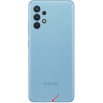vitre-arriere-samsung-galaxy-A32-4G-atelier-reparation-smartphone-2-23-bleu-connecteur-de-charge