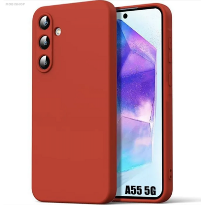 coque-samsung-galaxy-A55-5G-rouge-silicone-saint-etienne