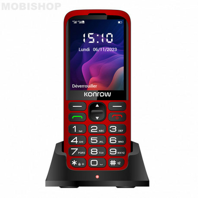 konrow-senior-280-next-4g-28-double-sim-avec-station-de-charge-rouge-saint-etienne