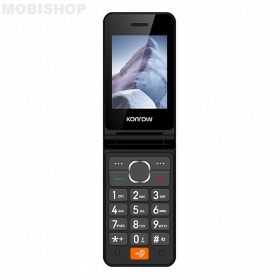 konrow-senior-flip-4g-ecran-28-avec-station-de-charge-noir-saint-etienne