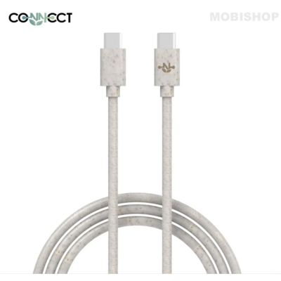Câble Data USB-C vers USB-C CONNECT MC-CCB10 Eco-Friendly 60W (1m) Beige Saint-Etienne