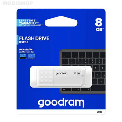 Clé USB Goodram Flash Drive 2.0 8GB Blanc Saint-Etienne