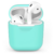 coque airpods apple turquoise bleu silicone mobishop saint-etienne