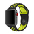 Bracelet en silicone sport noir vert saint-etienne pour Apple Watch 42:44mm