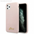 coque-silicone-rose-sable-avec-logo-dore-guess-compatible-apple-iphone-11-pro-max-guess-saint-etienne