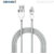 Câble Data USB vers Lightning CONNECT MC-CLB8 Nylon Tressé 12W (2m) Blanc Saint-Etienne