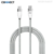 Câble Data USB-C vers USB-C CONNECT MC-CCB3 Nylon Tressé 60W (1m) Blanc Sain-Etienne