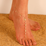 Vacances-Style-Marin-Forme-De-C-ur-Chrysanth-me-Le-Fer-Femmes-Bracelet-De-Cheville
