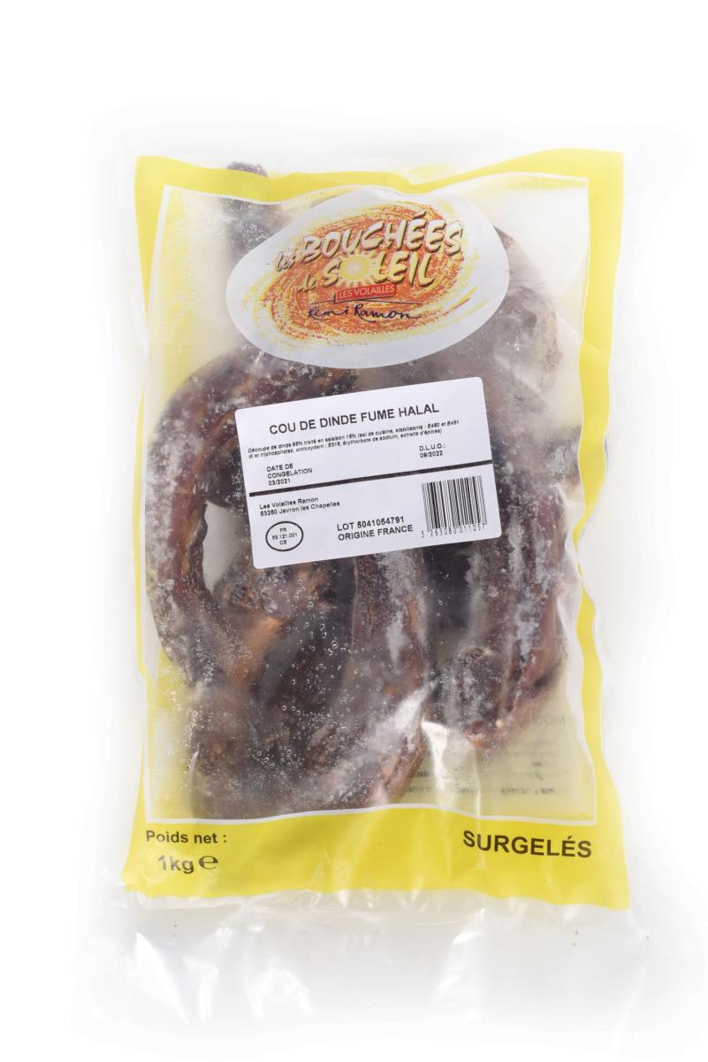 Cou de dinde fumés hala surgelé