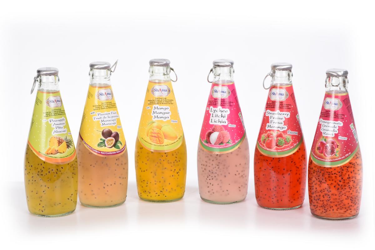 Boisson fruitée à base de graine de basilic