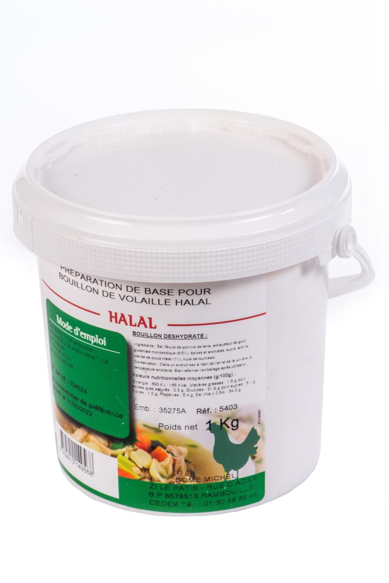 Bouillon de poulet Halal