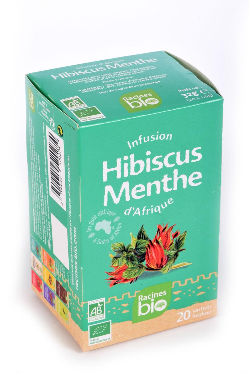 Infusion à l\'hibiscus et menthe - Racines bio