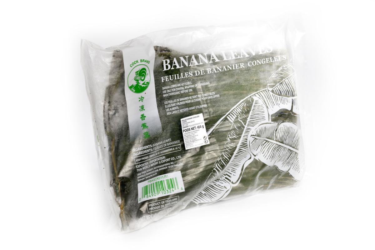 Feuilles de bananier surgelées