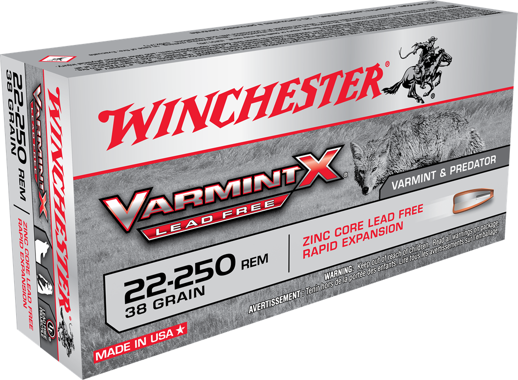 Winchester 22-250 REM Varmint X Lead Free Hollow Point 35 gr / 2.3 g