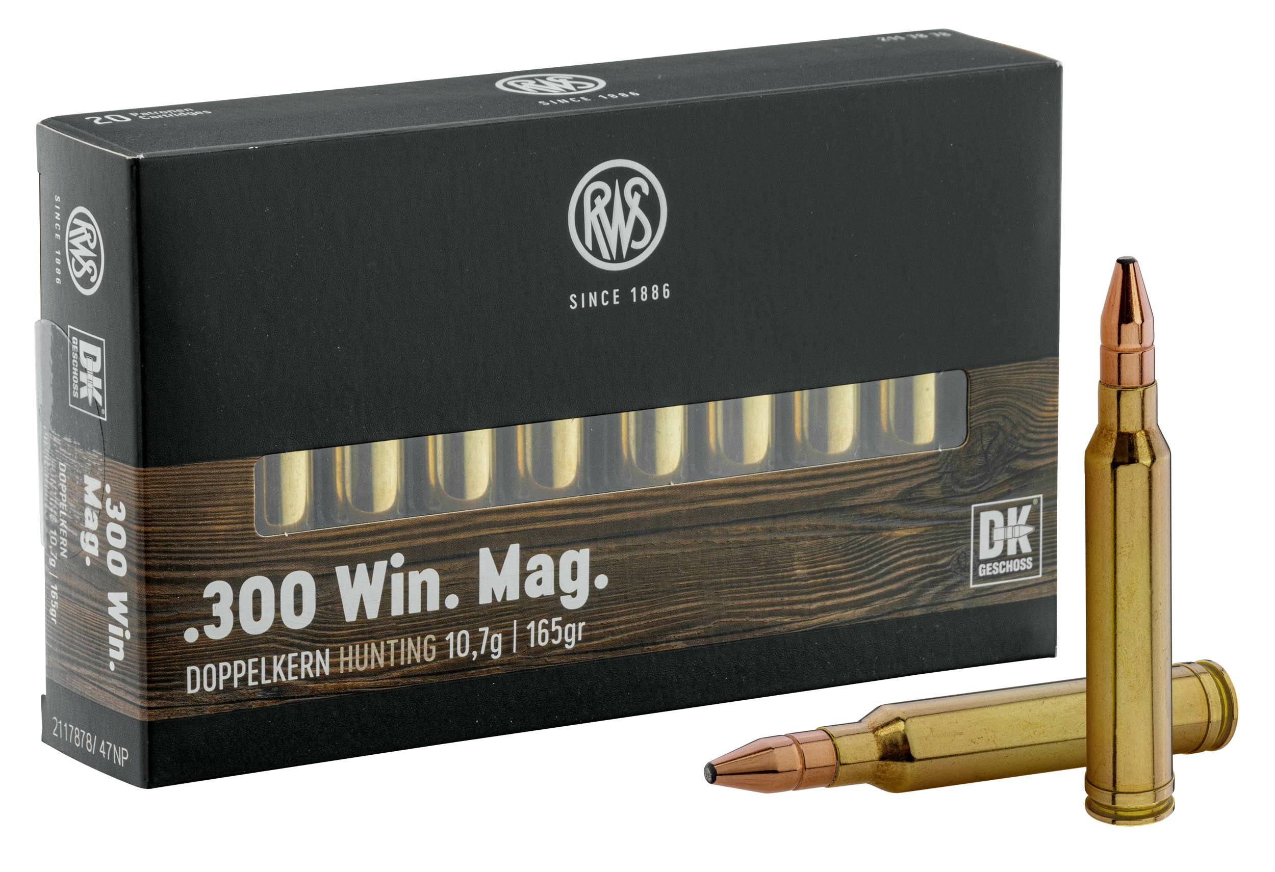 RWS .300 Win Mag Double noyau DK 165 gr / 10.7 g