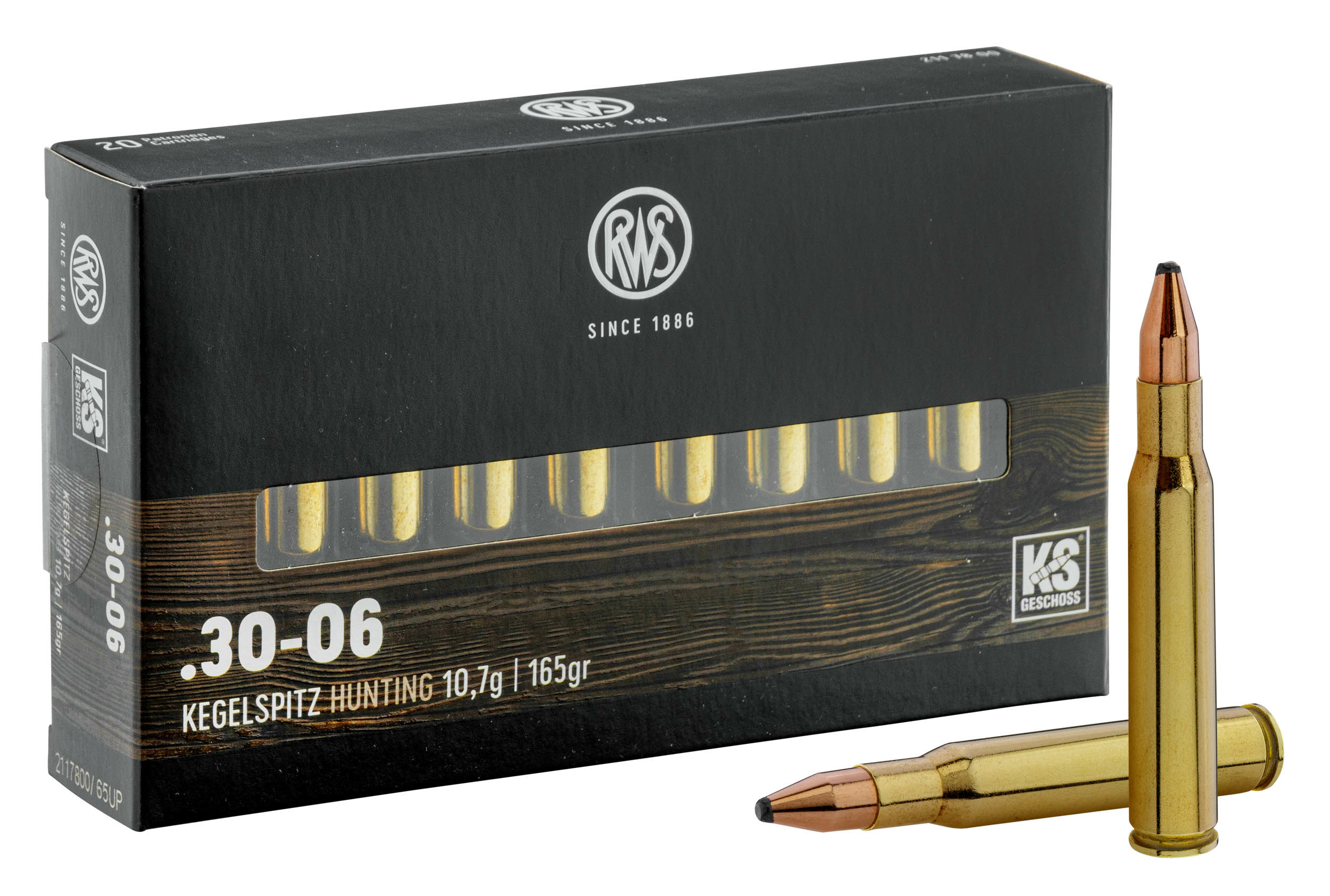 RWS 30-06 Springfield Pointe conique KS 165 gr / 10.7 g