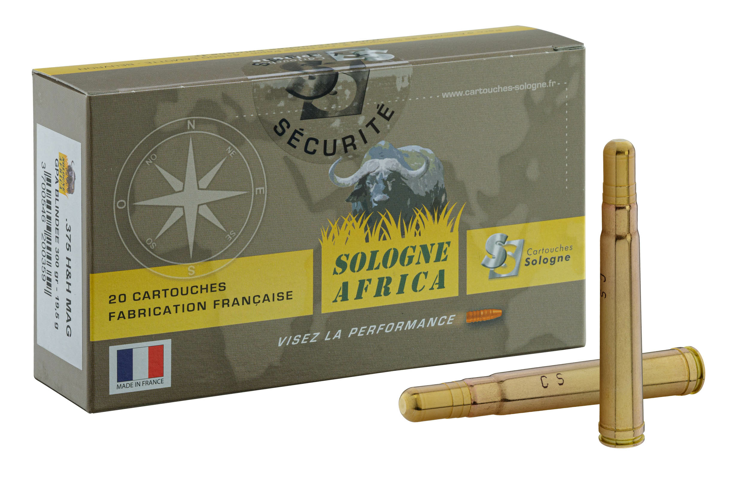Sologne .375 H&H GPA Solid 300 gr / 19,5 g