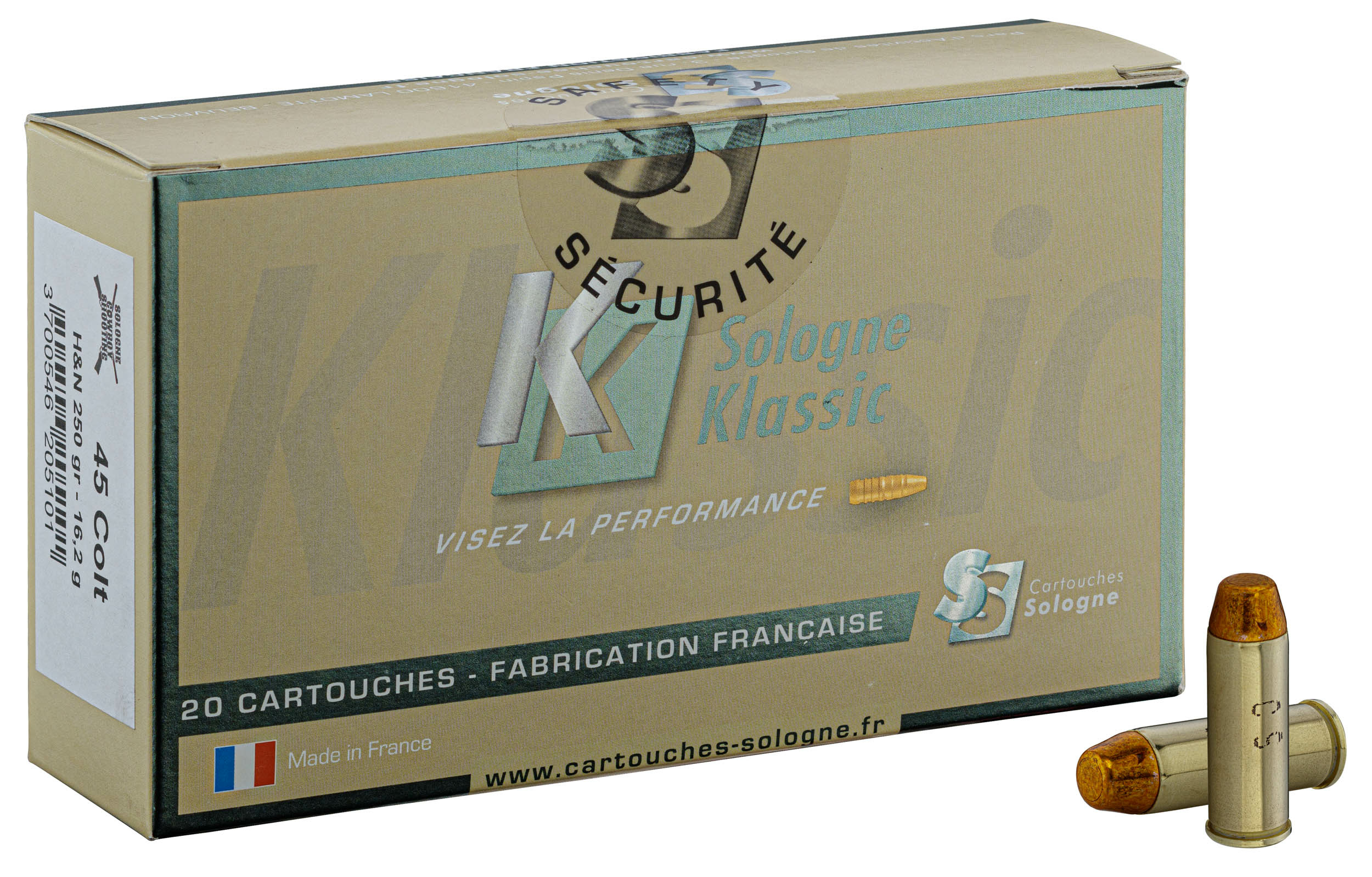 Sologne .45 Colt H&N 250 gr / 16,2 g