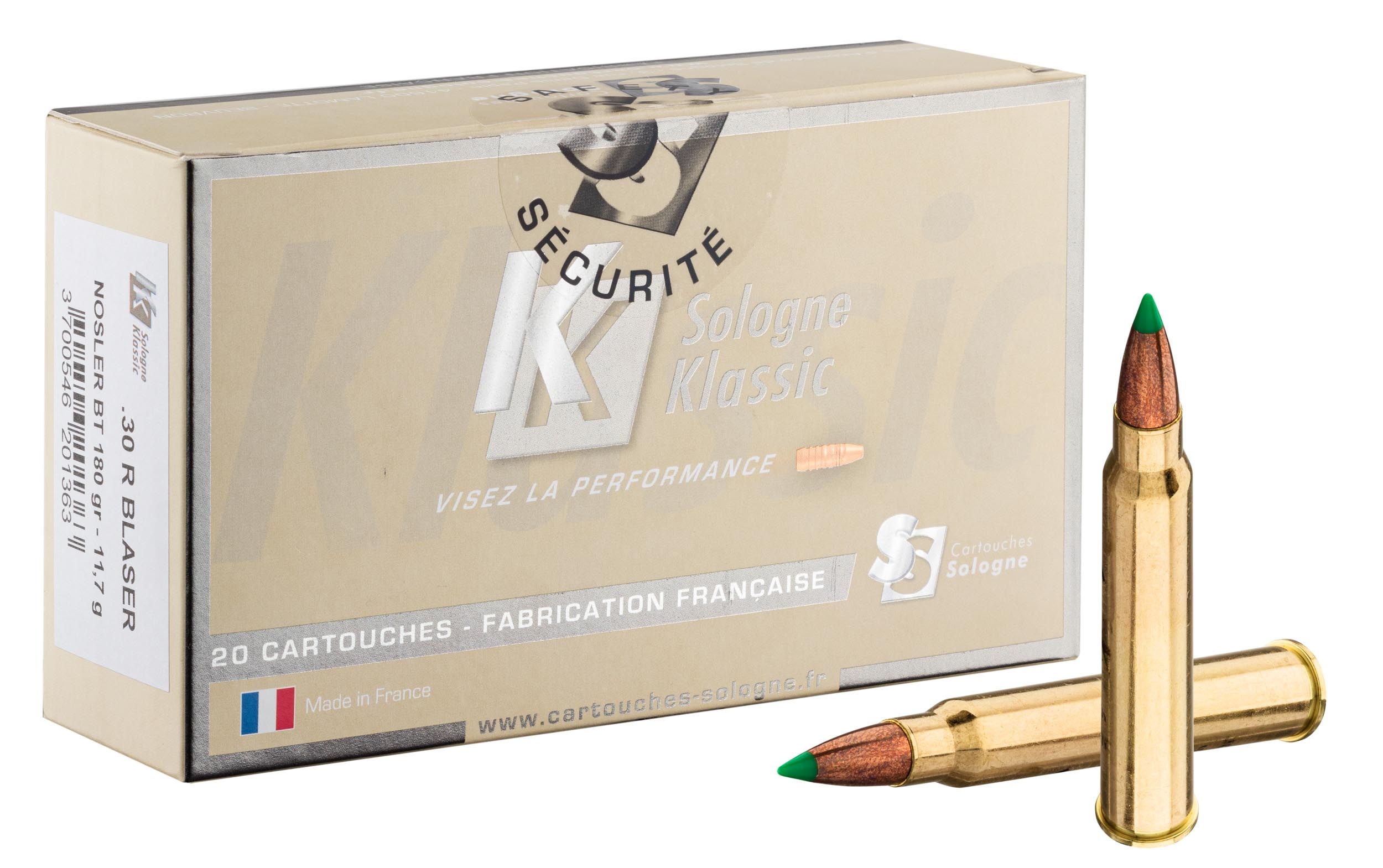 Sologne 30 R Blaser Nosler Ballistic Tip 180 gr / 11,7 g