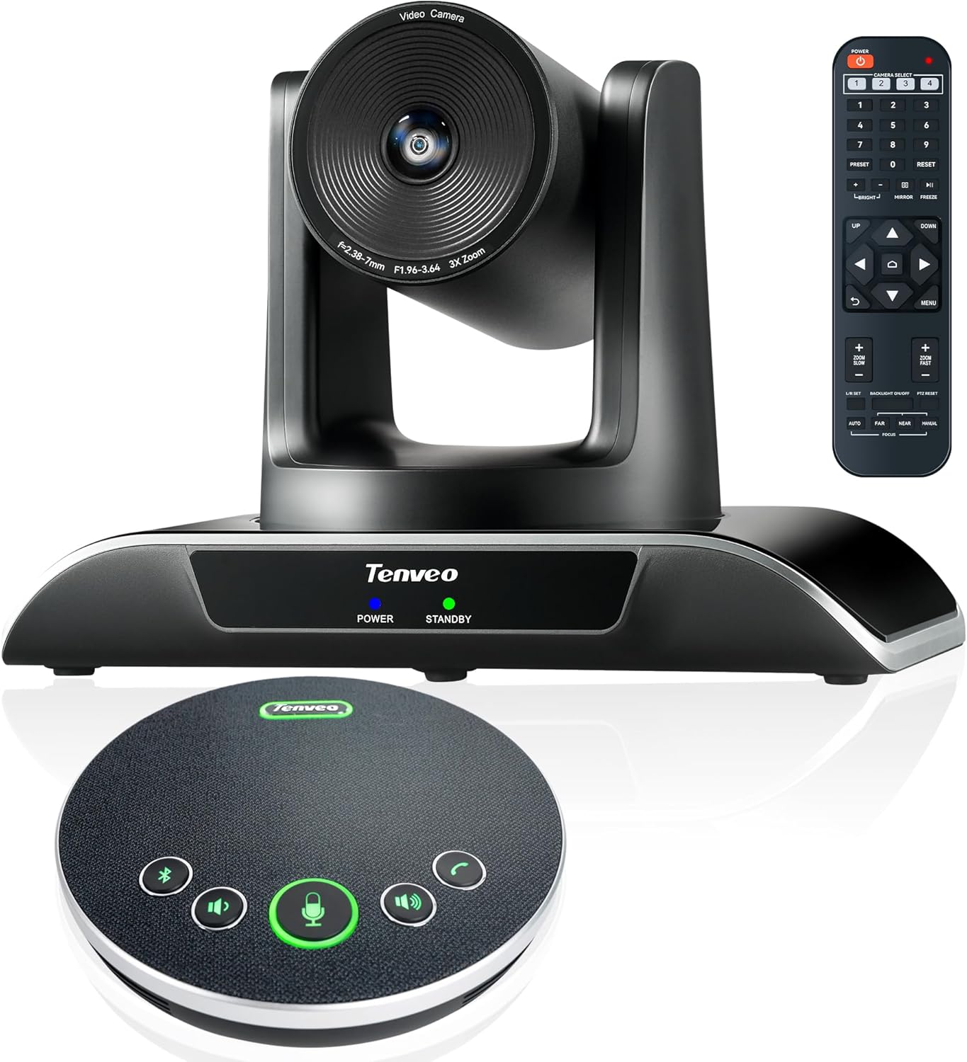 Tenveo PTZ Kamera 3X Optischer Zoom Konferenzkamera + MagiCall Mic