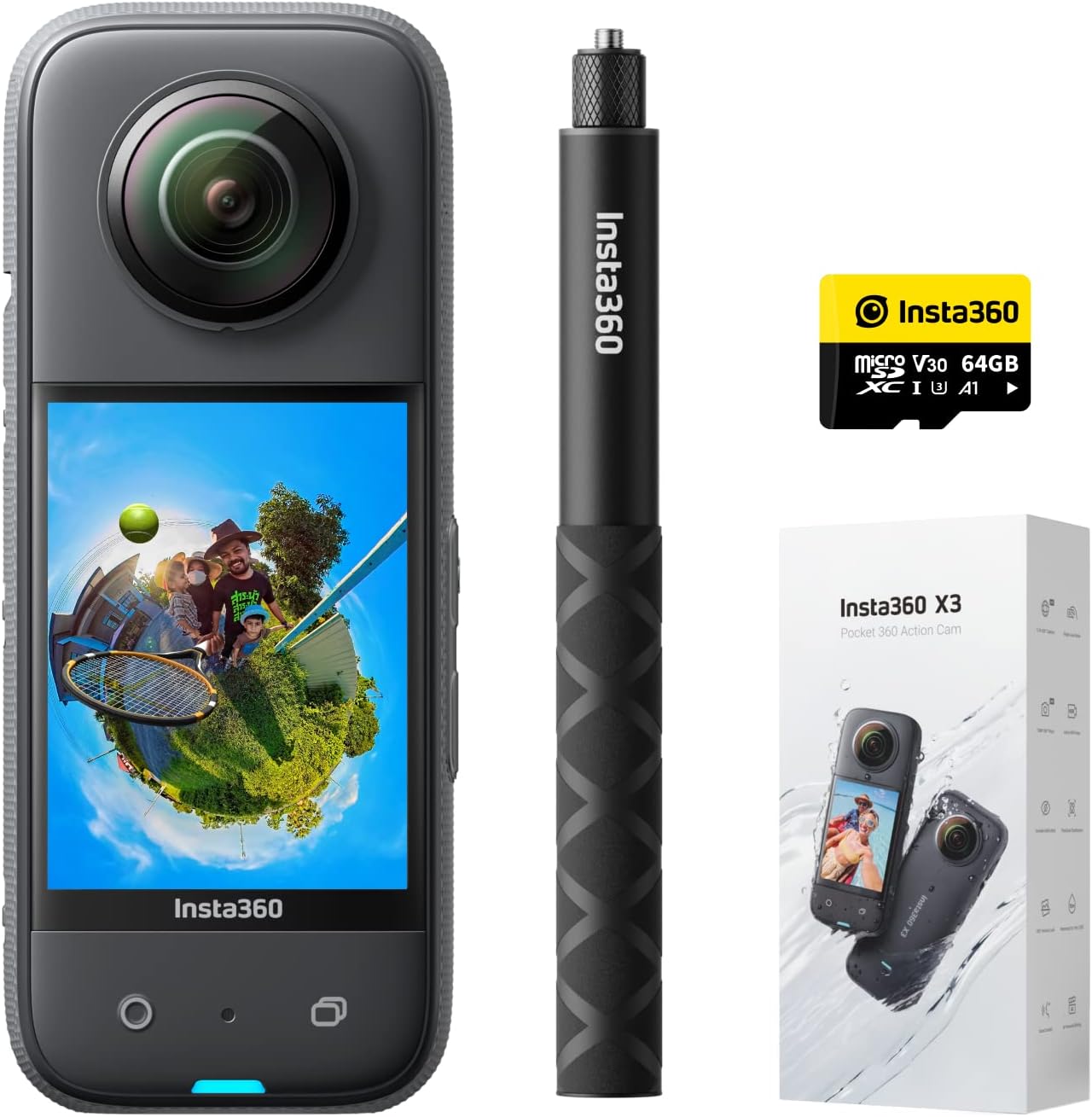Insta360 X3 Einsteiger-Bundle 360° Actionkamera