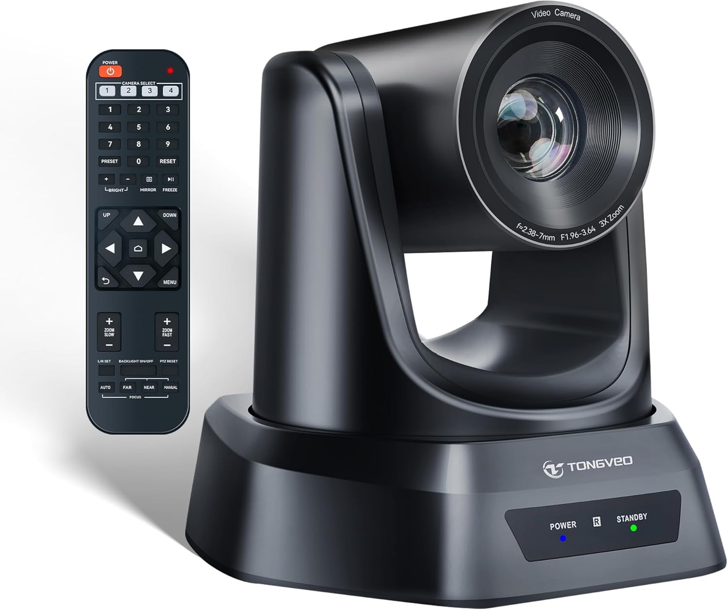 TONGVEO 3X Optischer Zoom HDMI/USB PTZ Kamera 1080P 60fps Konferenzkamera