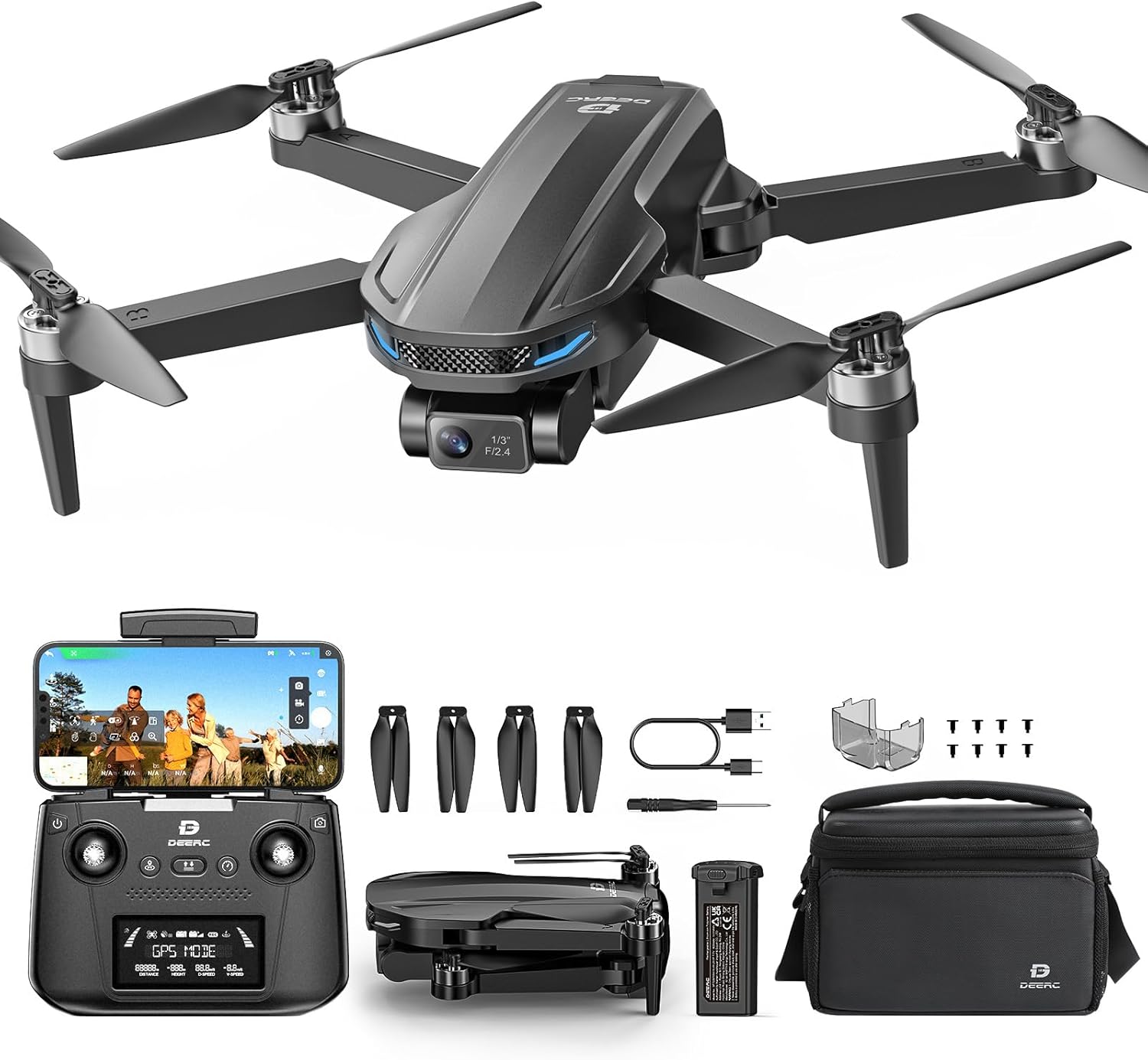 DEERC EIS 4K Kamera Drohne D65 RC