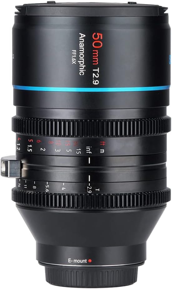 SUIRI 50mm T2.9 1.6X Anamorphes Vollformat Prime Objektiv für Kino Modell Venus (RF-Mount)