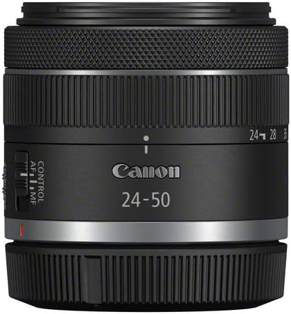 Canon RF 24-50mm F4.5-6.3 is STM Zoomobjektiv für Einsteiger und Vlogger (2-Fach Zoom, 4,5 Stufen Bildstabilisator, leiser STM-Motor, Fokus-Breathing-Korrektur, Objektiv Steuerring) schwarz