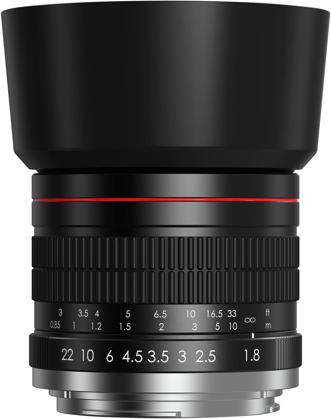 Lightdow 85mm F1,8 Portrait Objektiv Manueller Fokus für Canon RF-Mount EOS R, Ra, RP, R3, R5, R5 C, R6, R6 Mark II, R7, R8, R10, R50, R100 Spiegellose Systemkameras für Canon RF Spiegellose