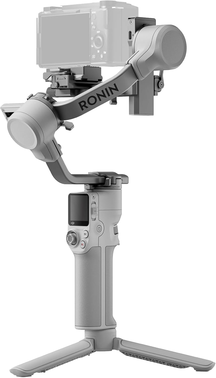 DJI RS 4 Mini, Gimbal-Stabilisator für Kamera Canon/Sony/Panasonic/Nikon/Fujifilm, Auto-Achsenverriegelungen, 2 kg/4,4 lbs Traglast, Intelligente Verfolgung, Kamera-Gimbal, Native vertikale Aufnahmen