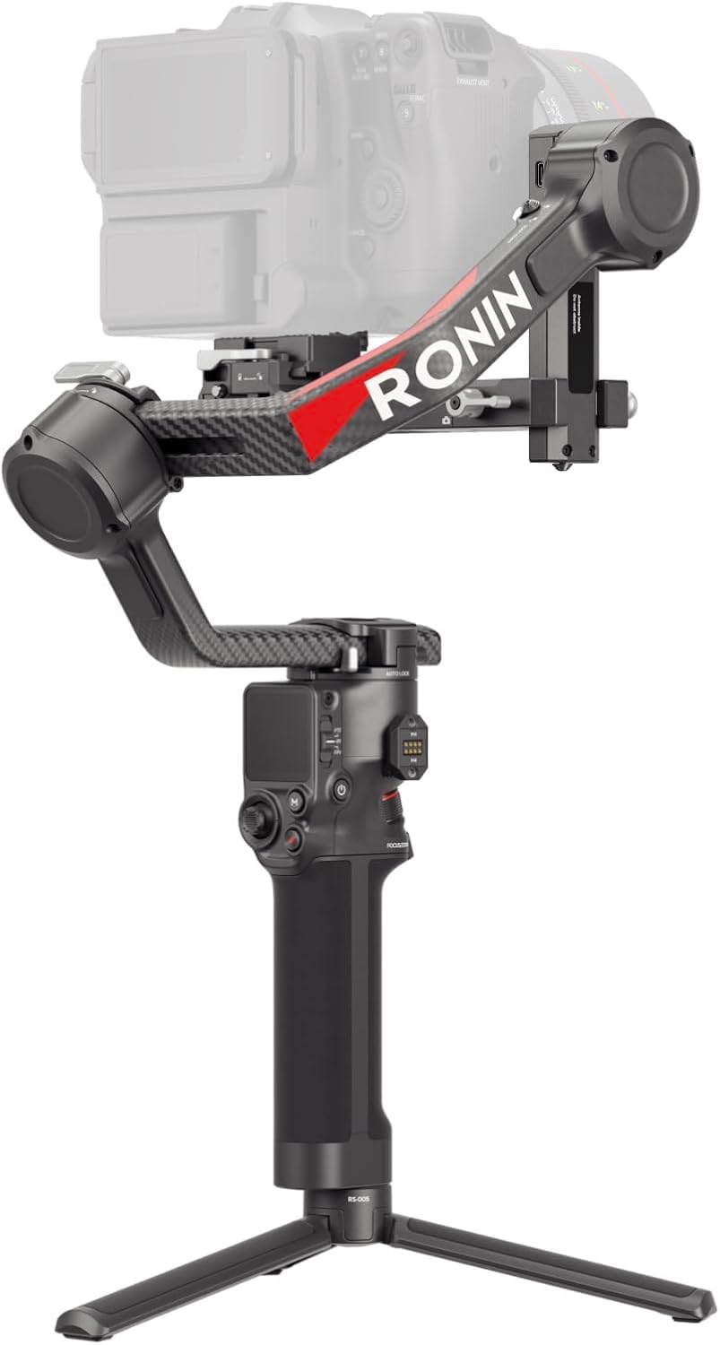 DJI RS 4 Pro, 3-Achsen Gimbal-Stabilisator für DSLR- und Kinokameras Canon/Sony/Panasonic/Nikon/Fujifilm, Native vertikale Aufnahme der 2. Generation, 4,5 kg Nutzlast, Doppelfokus- und Zoom-Motoren