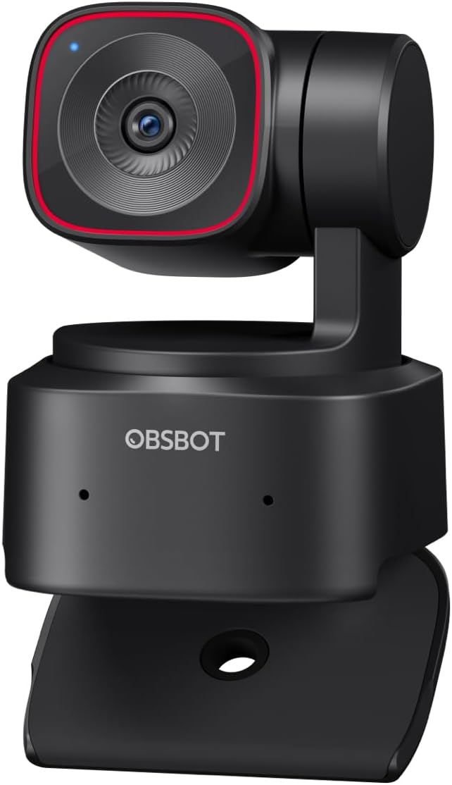OBSBOT Tiny 2 Lite - 4K Webcam für PC, PTZ Streaming Webcam mit 1/2 Sensor, AI-Tracking, Gestensteuerung, 60 FPS, HDR, geräuschreduzierende Mikrofone, funktioniert mit Konferenzen, Zoom-Meetings