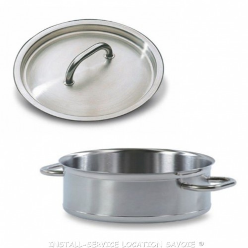 Sauteuse inox + couv diam.30 cm