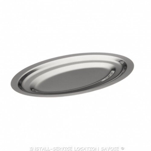 Plat ovale inox 38 X 25 cm