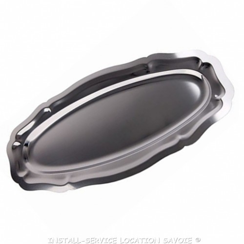 Plat ovale XV inox 45 X ~29 cm