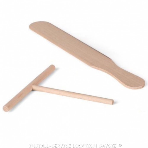 Spatule + râteau à crêpes