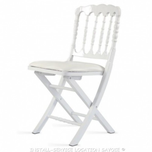 Chaise Napoléon blanche pliante